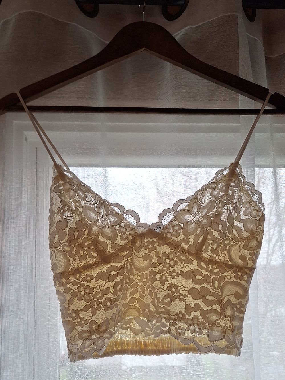 Express Cream Lace Bandeau Cami